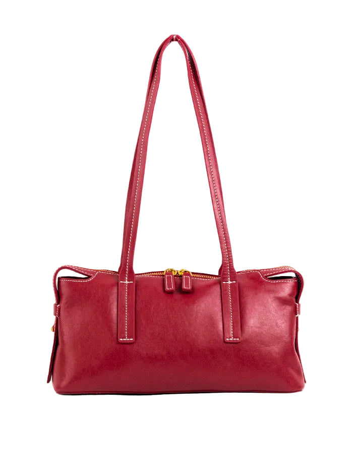 Sac Bowling cuir véritable Double anse – Élégance & Initiales Personnalisées