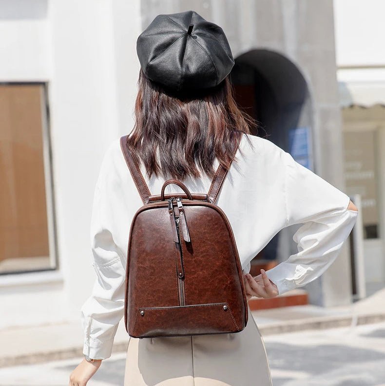 Sac à dos Cuir PU Femme – Grand Format Mode & Voyage MYNELIA