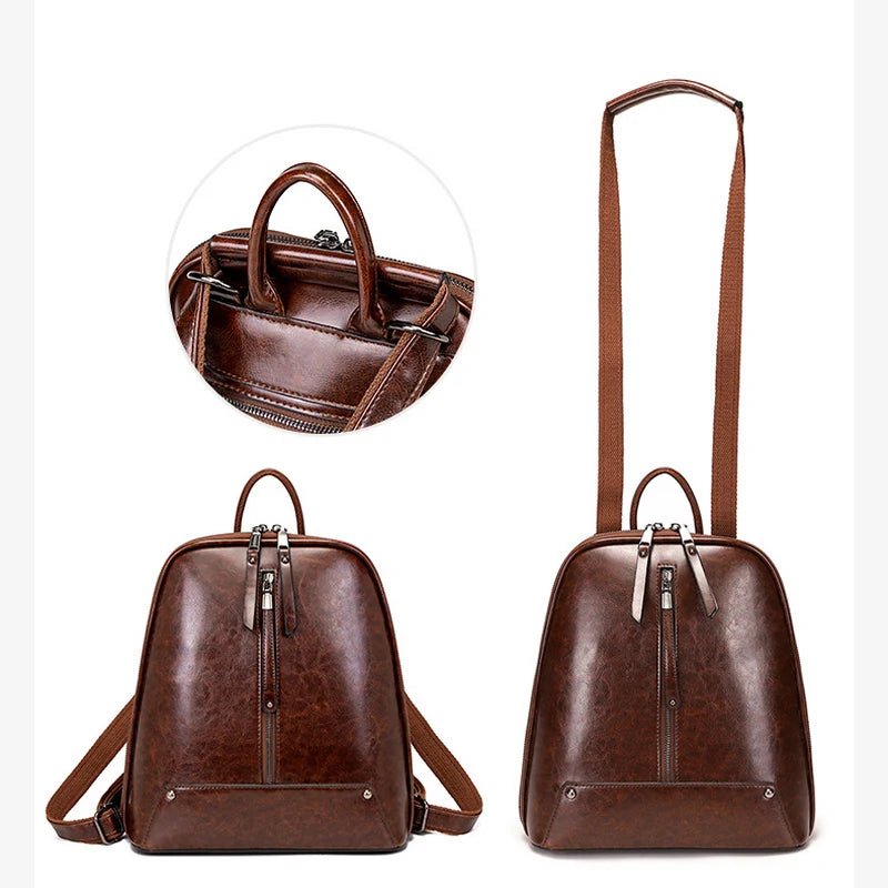 Sac à dos Cuir PU Femme – Grand Format Mode & Voyage MYNELIA