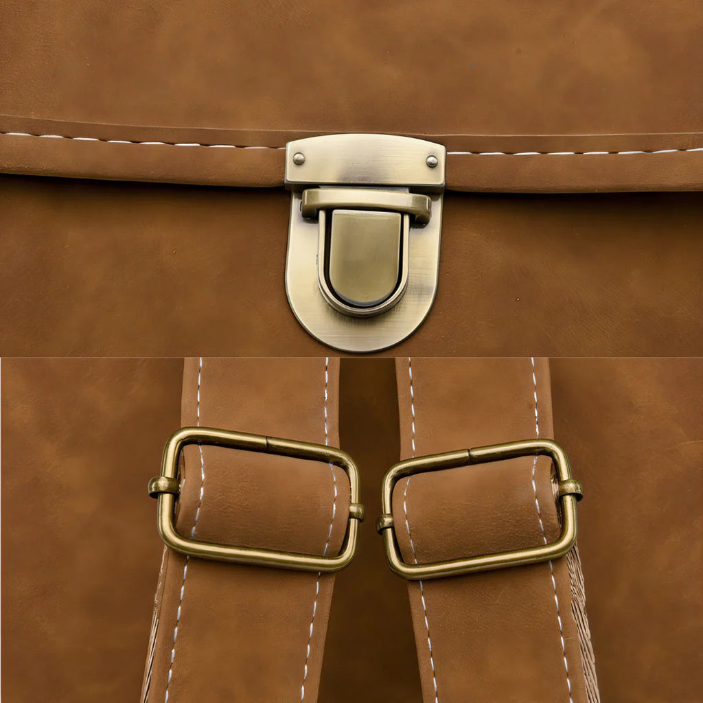Sac à dos cuir Mat Vintage Femme-Cartable & Ordinateur 13" MYNELIA
