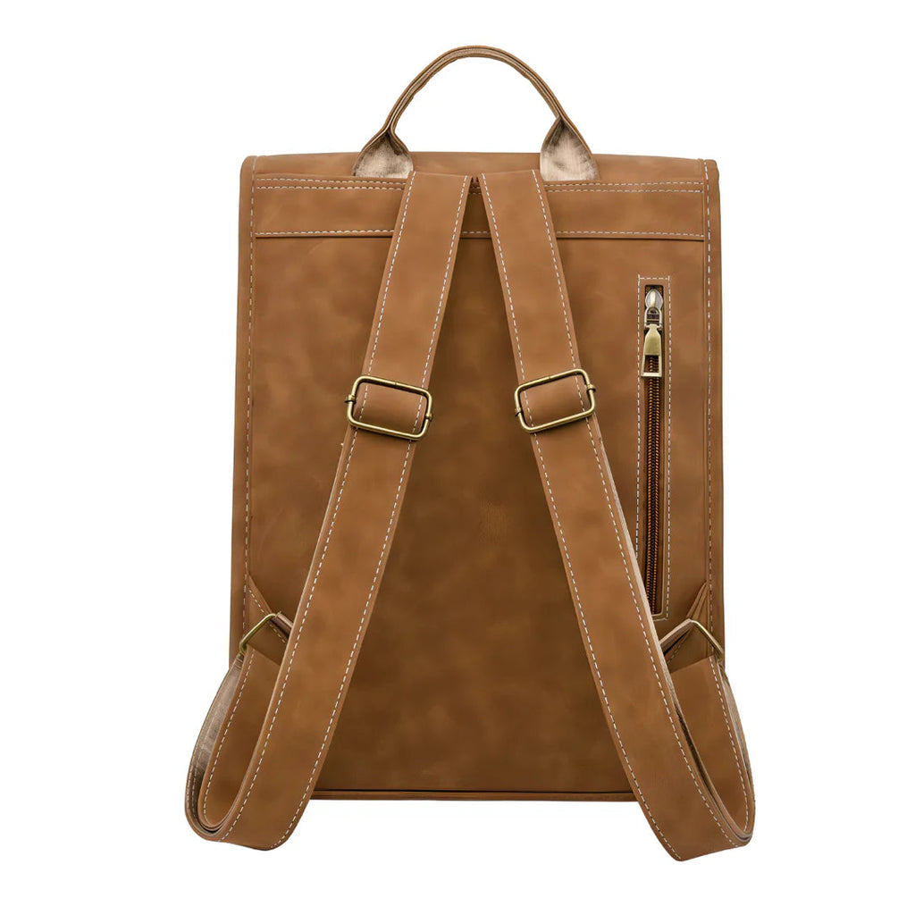 Sac à dos cuir Mat Vintage Femme-Cartable & Ordinateur 13" MYNELIA
