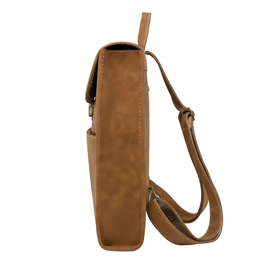 Sac à dos cuir Mat Vintage Femme-Cartable & Ordinateur 13" MYNELIA