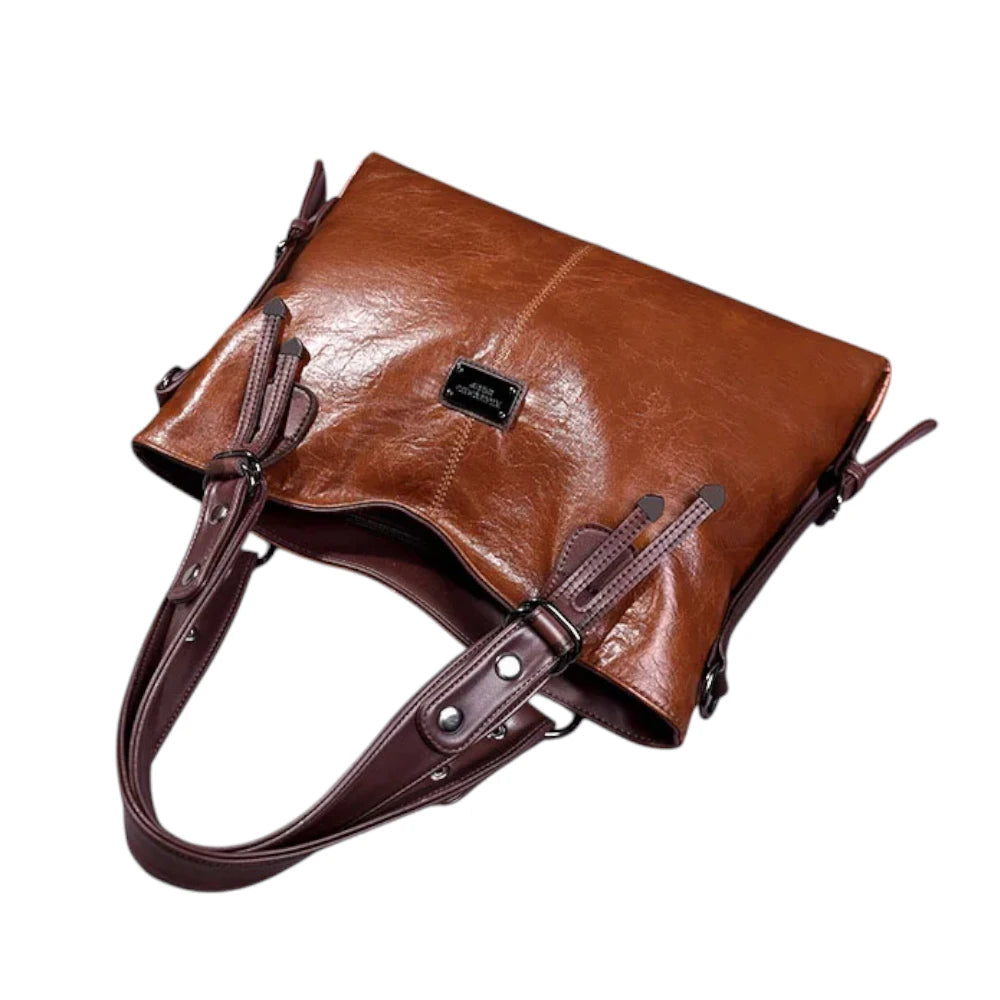 Sac tote cuir PU souple Style Vintage – Grande Capacité & Élégance Casual