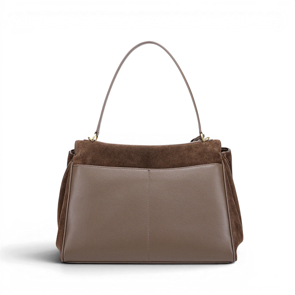 Sac à main chic femme à aspect suédé