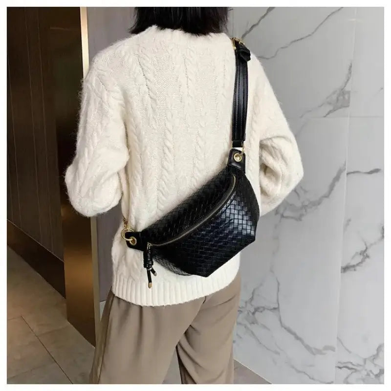 Sac banane en Cuir PU – Bandoulière Chaîne