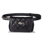 Sac ceinture cuir PU  chaîne – Punk tendance