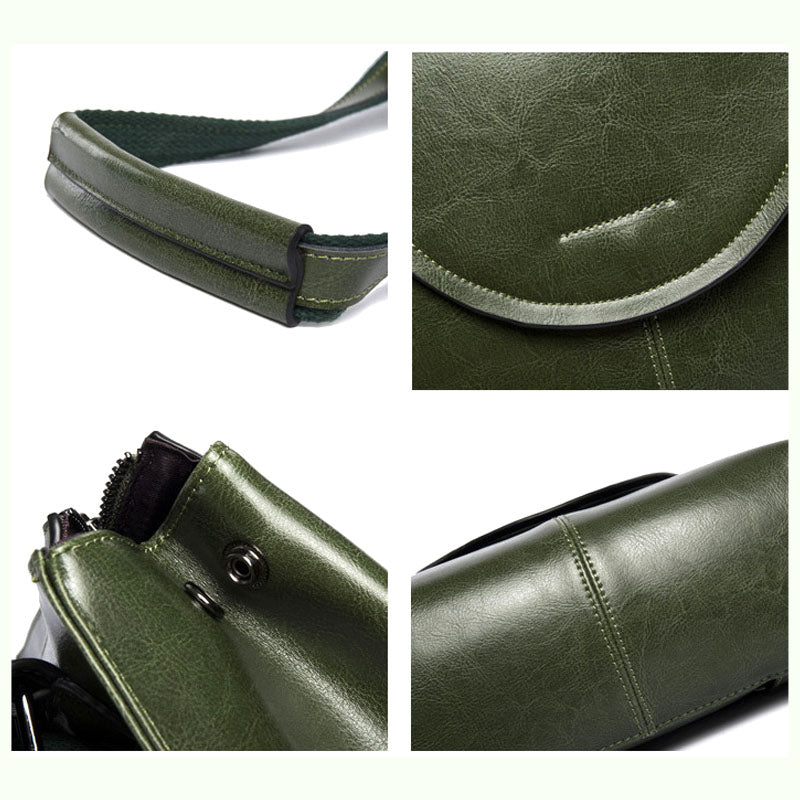 Rucksack aus echtem Leder – Magnetverschluss, für Alltag & Reisen
