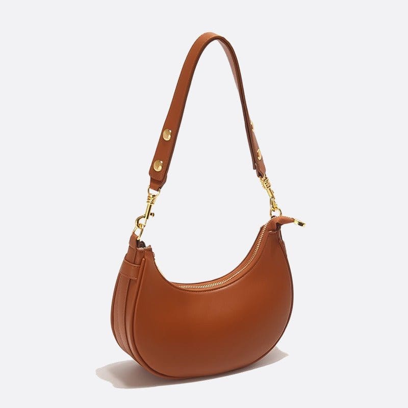 Sac épaule femme demi-lune souple en simili cuir