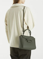 Sac Rabat Cuir Véritable Vintage Top Handle Croisé