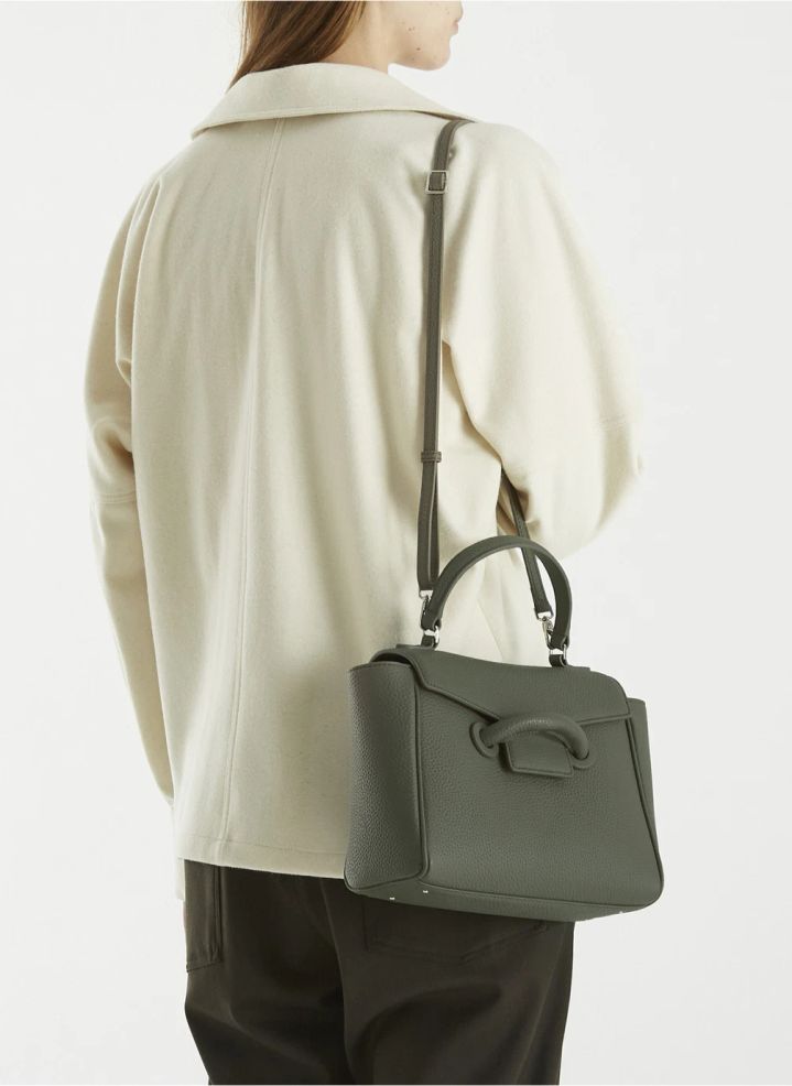 Sac Rabat Cuir Véritable Vintage Top Handle Croisé