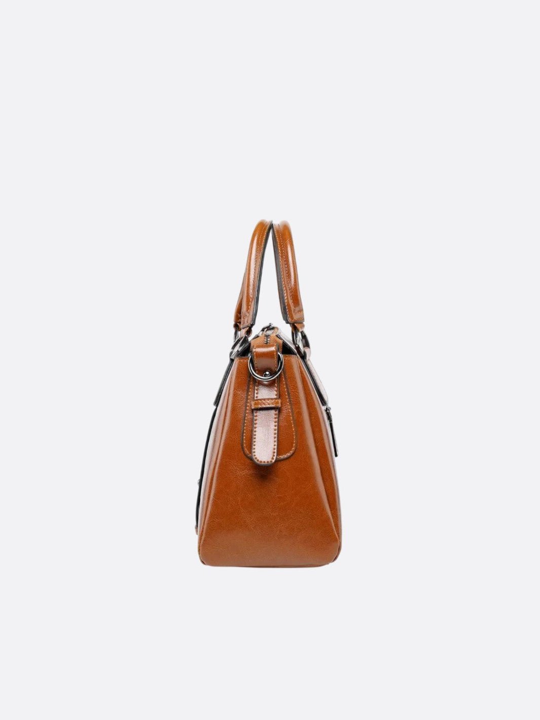 Sac à main en cuir ciré Oil Wax – Fermeture zip, Port multiple