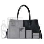 Grand sac Tote Cuir Véritable Femme – Suède Naturel & Cuir MYNELIA