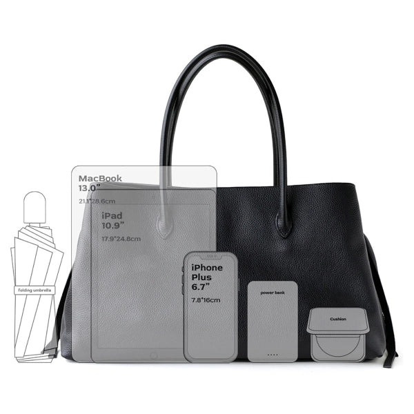 Grand sac Tote Cuir Véritable Femme – Suède Naturel & Cuir MYNELIA