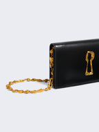 Pochette Clutch Soirée Chaînes Dorées Cadenas